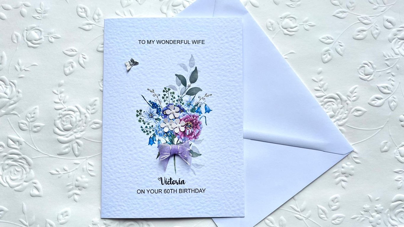 Handmade Personalised Birthday Card for Mum, Daughter, Wife, Sister C643