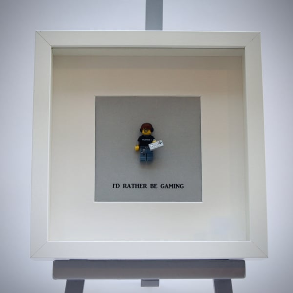 I'd Rather be Gaming mini Figure frame.