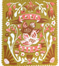 Love Birds in Olive and Burgundy - A3 - Image 5