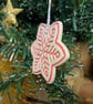 Ceramic snowflake tag (pink) - Image 2