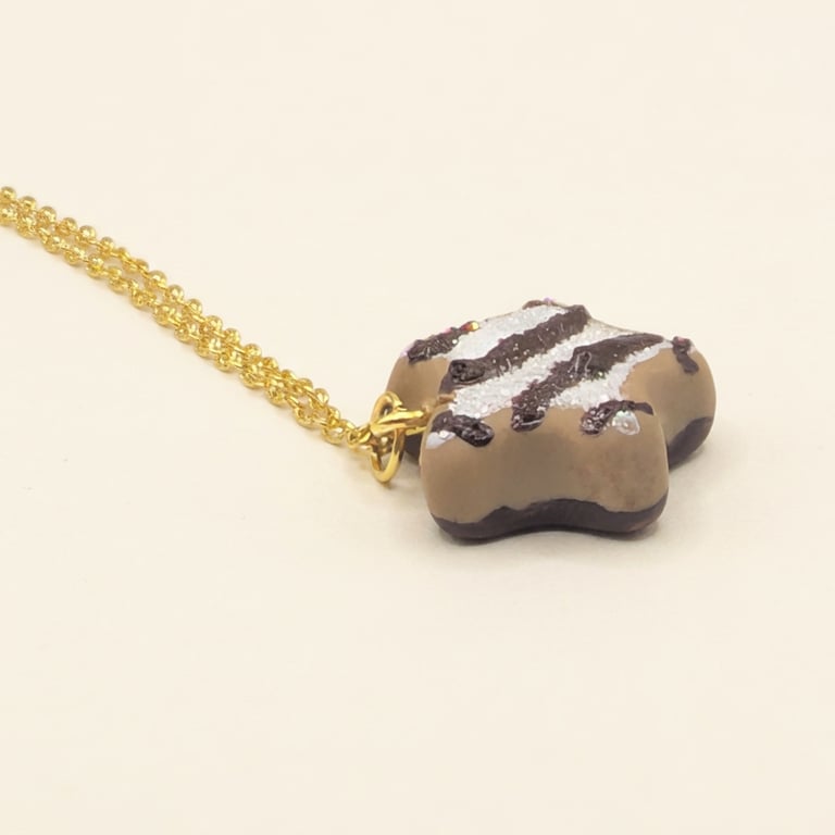 Miniature Lebkuchen Star Cookie Necklace Christmas Gift For Her