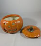 Ceramic Halloween Pumpkin Tea Light Candle Holder Ornament Decoration. - Image 4
