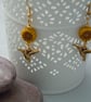 Czech glass & Humming bird charm earrings - Image 2