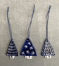 Set of three ceramic Christmas tree decorations  - Image 2