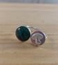 Sterling Silver Toadstool and Malachite Adjustable Ring (SKU060625)
