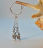 Silver Hoop Cat Charm Earrings, Birthday, Anniversary, Valentine Gifts For Her