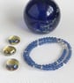 Blue Agate Wrap Bracelet - Choker  - Image 5