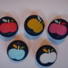 Apple Fabric Covered Buttons