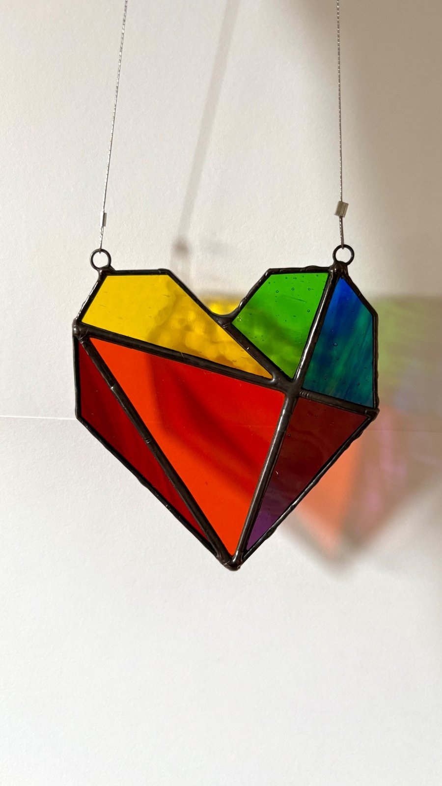Rainbow colour pop stained glass window hanging suncatcher, LGBTQ gifts
