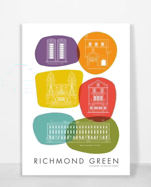 RICHMOND GREEN 60's RETRO 2 A3 Print