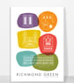 RICHMOND GREEN 60's RETRO 2 A3 Print - Image 1