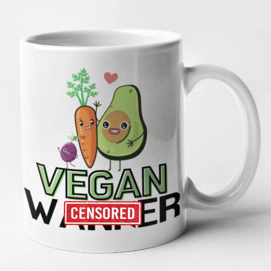 Vegan W..ker Mug Rude Funny Novelty Coffee Cup ... - Folksy