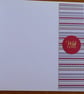Snowman and Robins Happy Christmas Card - Stripes - Image 4