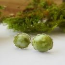 'Magically Marbled' unique Connemara Marble filigree earrings