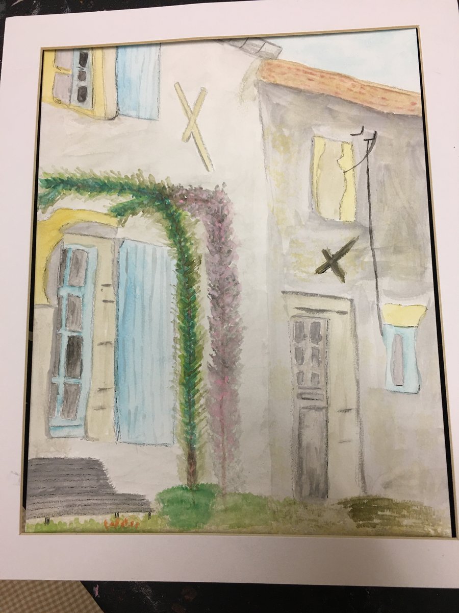 Original La Maison Watercolour, Watercolour Painting, House Watercolour