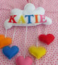Personalised Cloud - Rainbow Heart  Door hanger - Banner - Image 3
