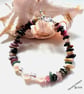 Designer Tourmaline & Large Cream Freshwater Culture Pearl Bracelet  - Image 2