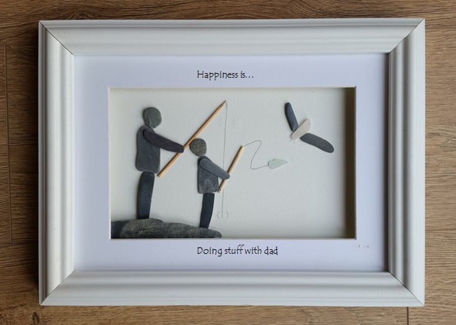 Father's Day Gifts, Pebble Art Picture, Gifts for Dads