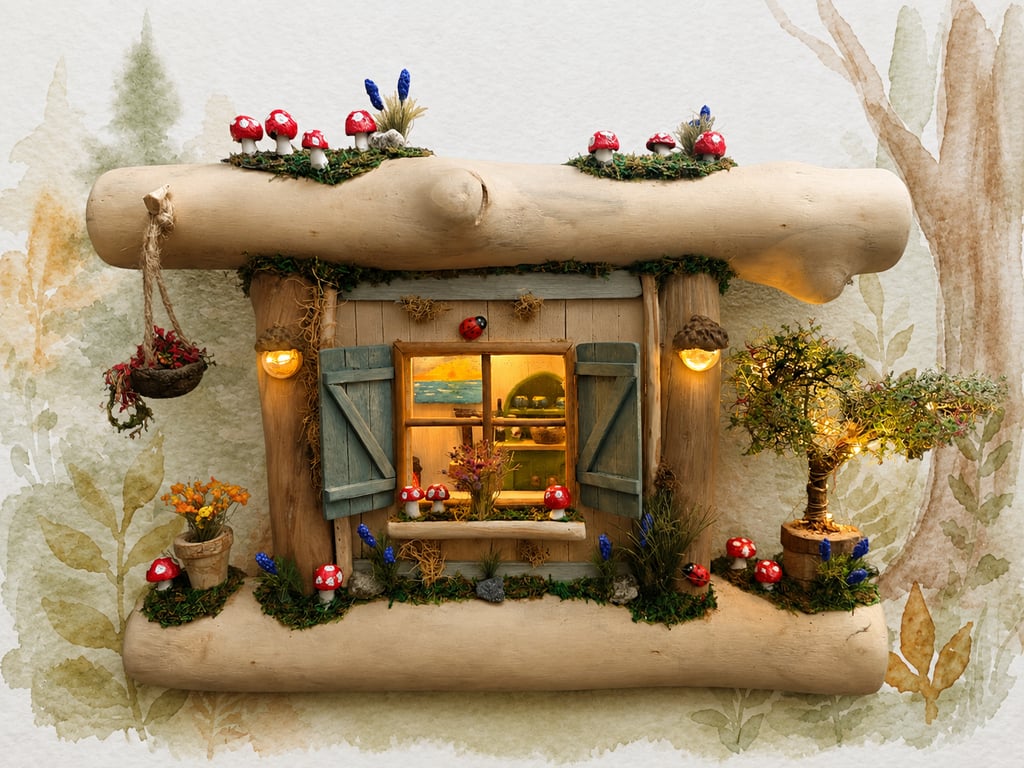 Enchanted Fairy Woodland Home – Illuminated Handcrafted Miniature Fairy House
