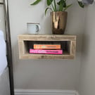 Reclaimed Scaffold Board Floating Nightstand - Bedside Table - Entryway Shelf