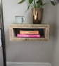 Reclaimed Scaffold Board Floating Nightstand - Bedside Table - Entryway Shelf - Image 1