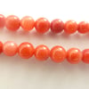 6mm red shell beads