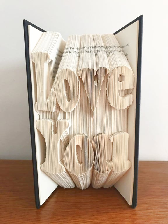 Love You COMBI Book Folding Pattern - EMAILED PDF PATTERN