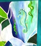 Joyous Tote bag. Fabulous colour tote. Seahorse print on jade green tote bag - Image 4