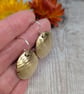 Brass Large Textured Domed Disc Earrings - JBJ1069 - Image 5
