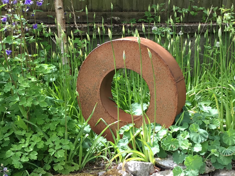 Garden sculpture decoration outdoor metal art - Thick steel ring small