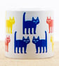 Child's Mug Large Espresso Cats Cartoon Fun Primary Colours Childrens Gifts  - Image 2