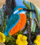 Needle felted kingfisher wall art picture. - Image 4