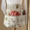 Fox and Owl Gardening apron, Handmade in the UK