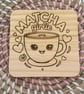 Wooden Coaster - Matcha Girlie - 10cm Square Design - Handmade