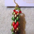 Brickwork-pattern bead earrings (customisable)