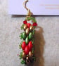 Brickwork-pattern bead earrings (customisable) - Image 1