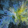 "Luminous Reflections" Original Handmade Acrylic Painting Abstract Wall Art 