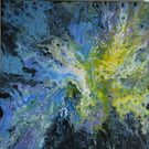 "Luminous Reflections" Original Handmade Acrylic Painting Abstract Wall Art 