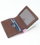 Brown leather wallet with ID pocket - Image 2