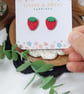 Strawberry stud earrings - Image 5