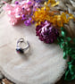 Silver Pink and Yellow Blossom Adjustable Hypoallergenic Ring - Image 3