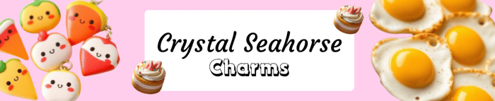 Crystal Seahorse Charms