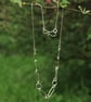  Silver Paperclip and Circles Chain Link Necklace - Image 4