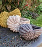 Ammonite basket, crochet shell, home decor, nautilus, fossil, T-shirt yarn - Image 10