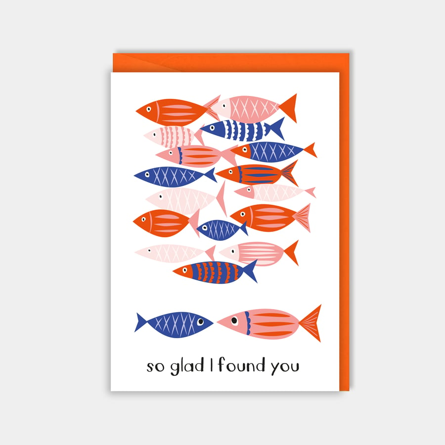 Love card - friendship card - valentines card - galentines - so glad I found you