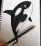Orca Whale get well soon card - Image 6
