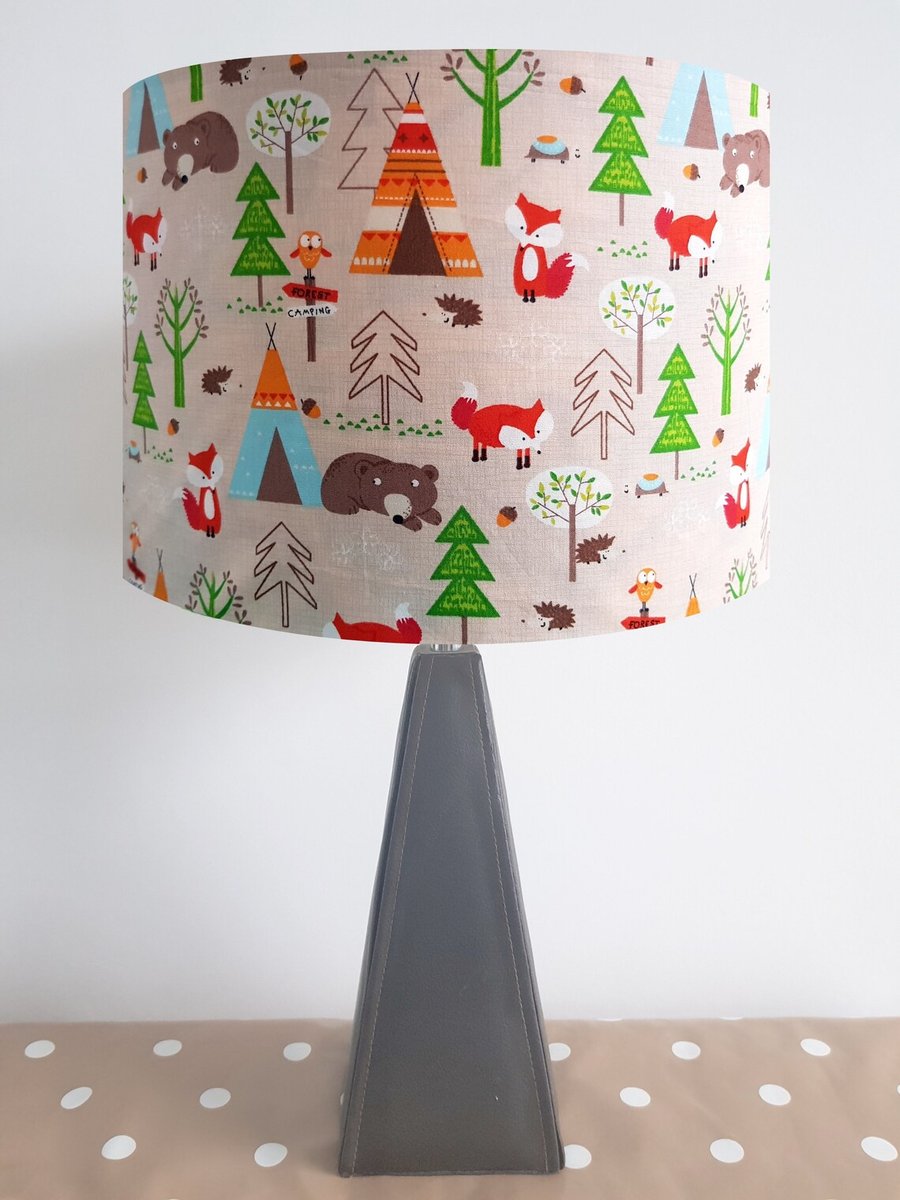 Handmade Woodland Adventure Lampshade - Ceiling Light Shade Vintage Home House 