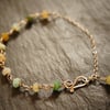 Green Peruvian Opal and Silver Bracelet