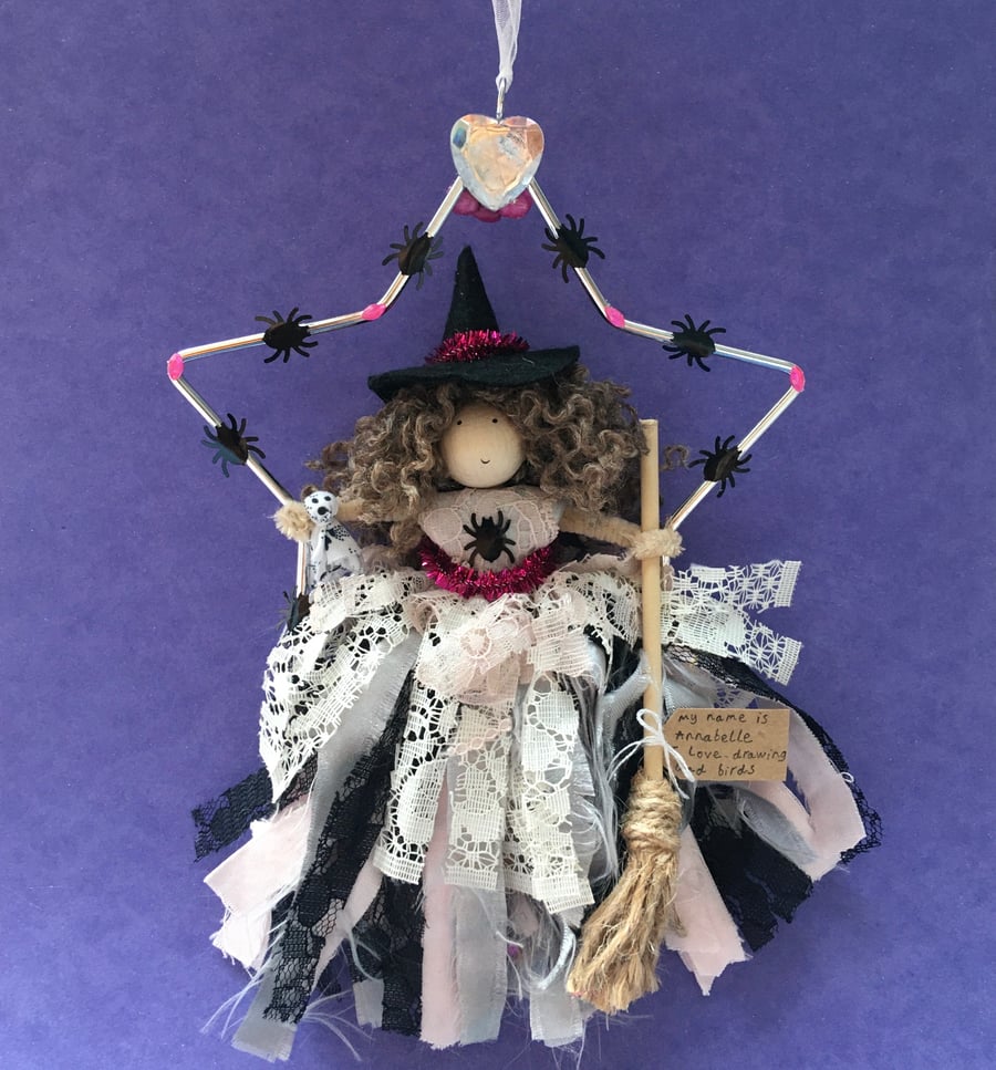 Witch In A Star Decoration - Kitchen Witch - Annabelle - Perfectly Imperfect