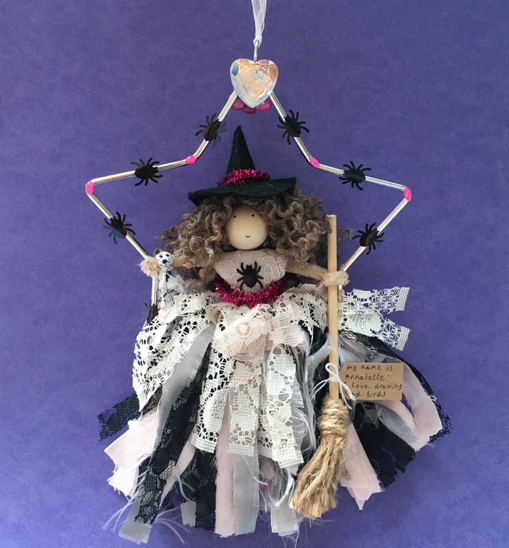 Witch In A Star Decoration - Kitchen Witch - Annabelle - Perfectly Imperfect